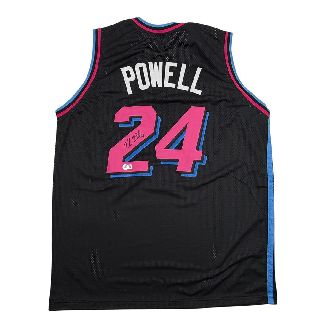 Norman Powell Signed Black Miami Heat Custom Jersey Beckett BAS COA XL (1 of 4)