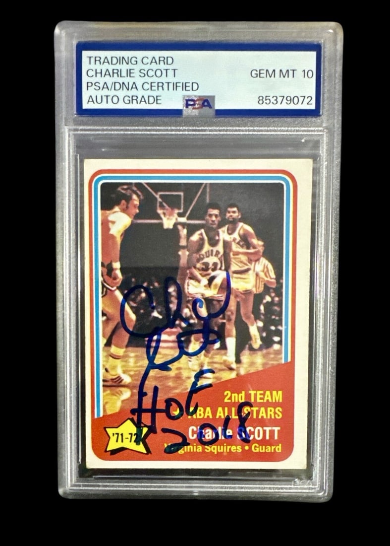1972 Topps Charlie Scott PSA Autograph Virginia Squires Card #258 (1 of 1)