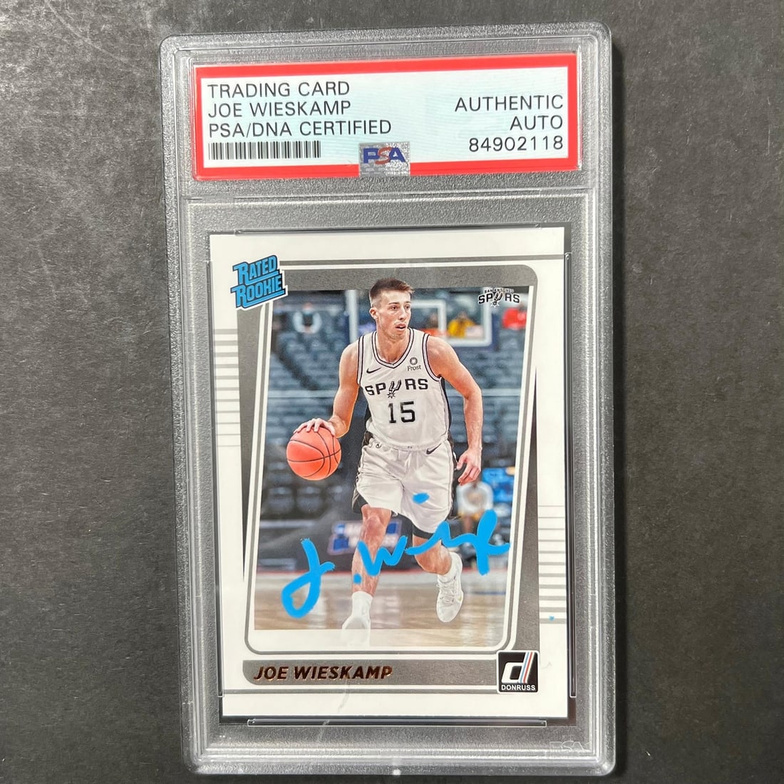 Joe Wieskamp Rookie Autographed 2021-22 Panini Donruss Card PSA DNA Authenticated (1 of 2)
