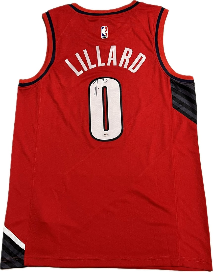 PSA DNA authenticated Damian Lillard Portland Trail Blazers signed jersey (1 of 2)
