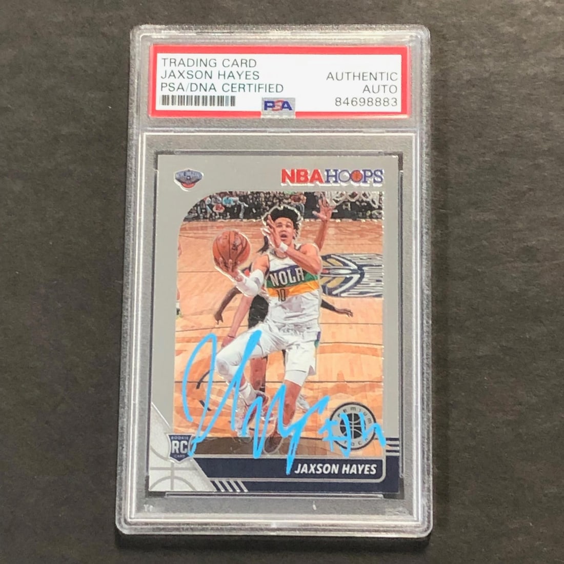 2020-21 NBA Hoops Jaxson Hayes Signed Card PSA/DNA Certified Pelicans: 2020-21 NBA Hoops Jaxson Hayes Signed Card PSA/DNA Certified Pelicans This 2020-21 NBA Hoops #205 card features the authentic signature of Jaxson Hayes, a talented player for the New Orleans Pelicans.