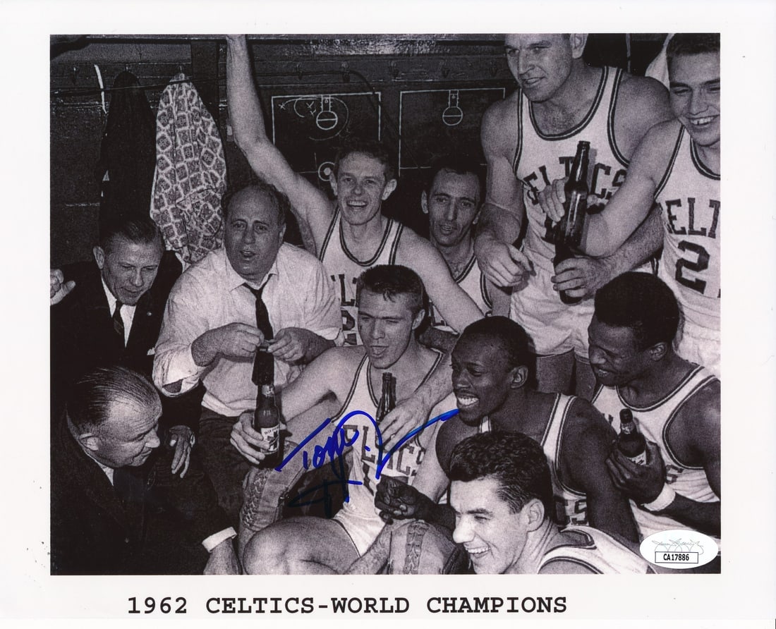 Tom Heinsohn HOF Autographed 8x10 Photo Boston Celtics JSA Certified: Tom Heinsohn HOF Autographed 8x10 Photo Boston Celtics JSA Certified Celebrate the legacy of basketball legend Tom Heinsohn with this authentic signed 8x10 photo featuring him in his Boston Celtics un
