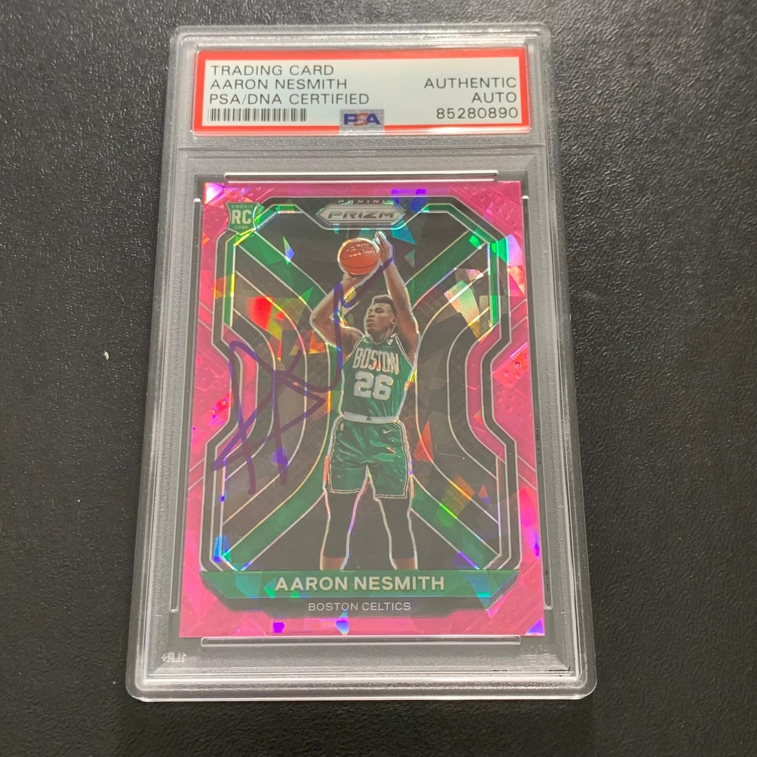 2020-21 Panini Prizm #282 Aaron Nesmith Signed RC PSA Authenticated Celtics (1 of 2)