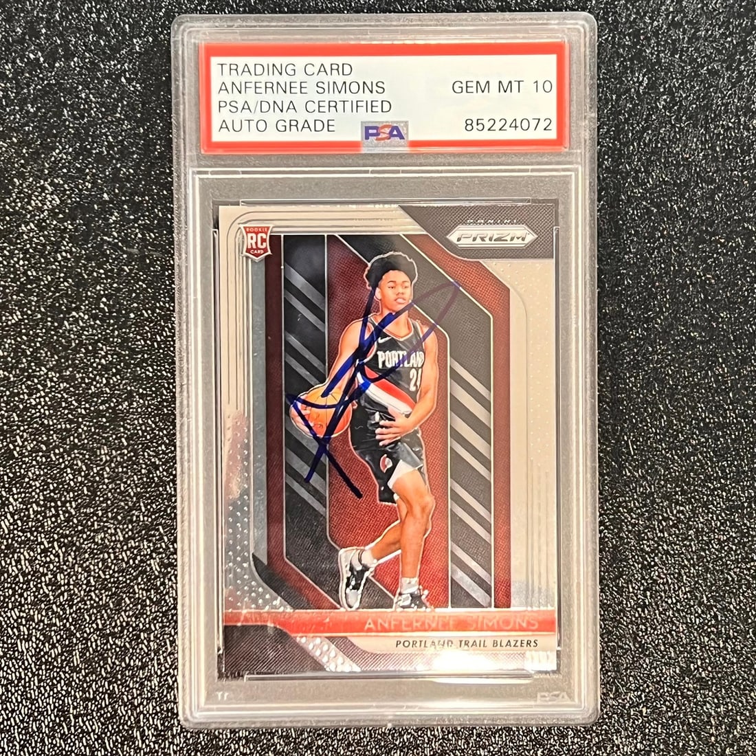 2018 Panini Prizm Anfernee Simons Rookie Card PSA AUTO 10: 2018 Panini Prizm Anfernee Simons Rookie Card PSA AUTO 10 This listing features a 2018 Panini Prizm #61 Anfernee Simons Rookie Card, which has been professionally authenticated by PSA and graded with 