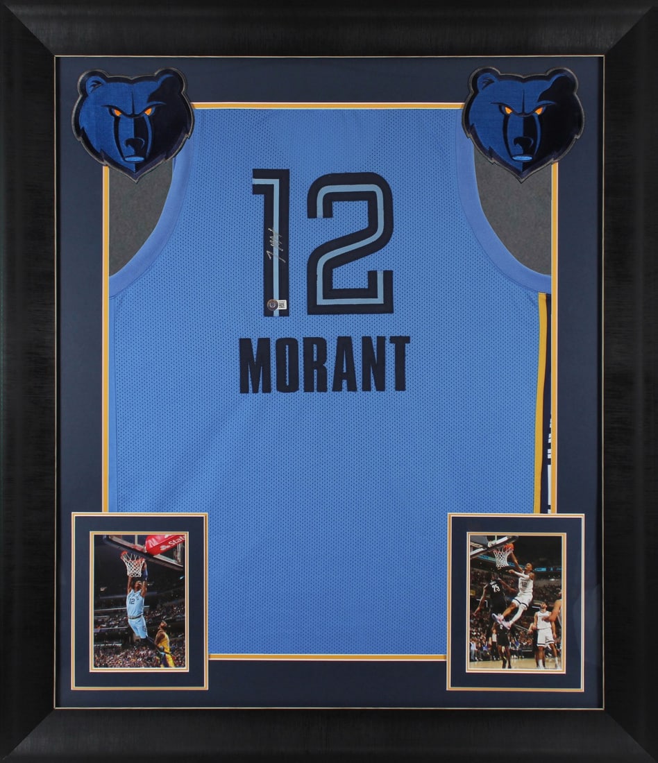 Framed Ja Morant Signed Light Blue Jersey With Beckett Authentication (1 of 2)
