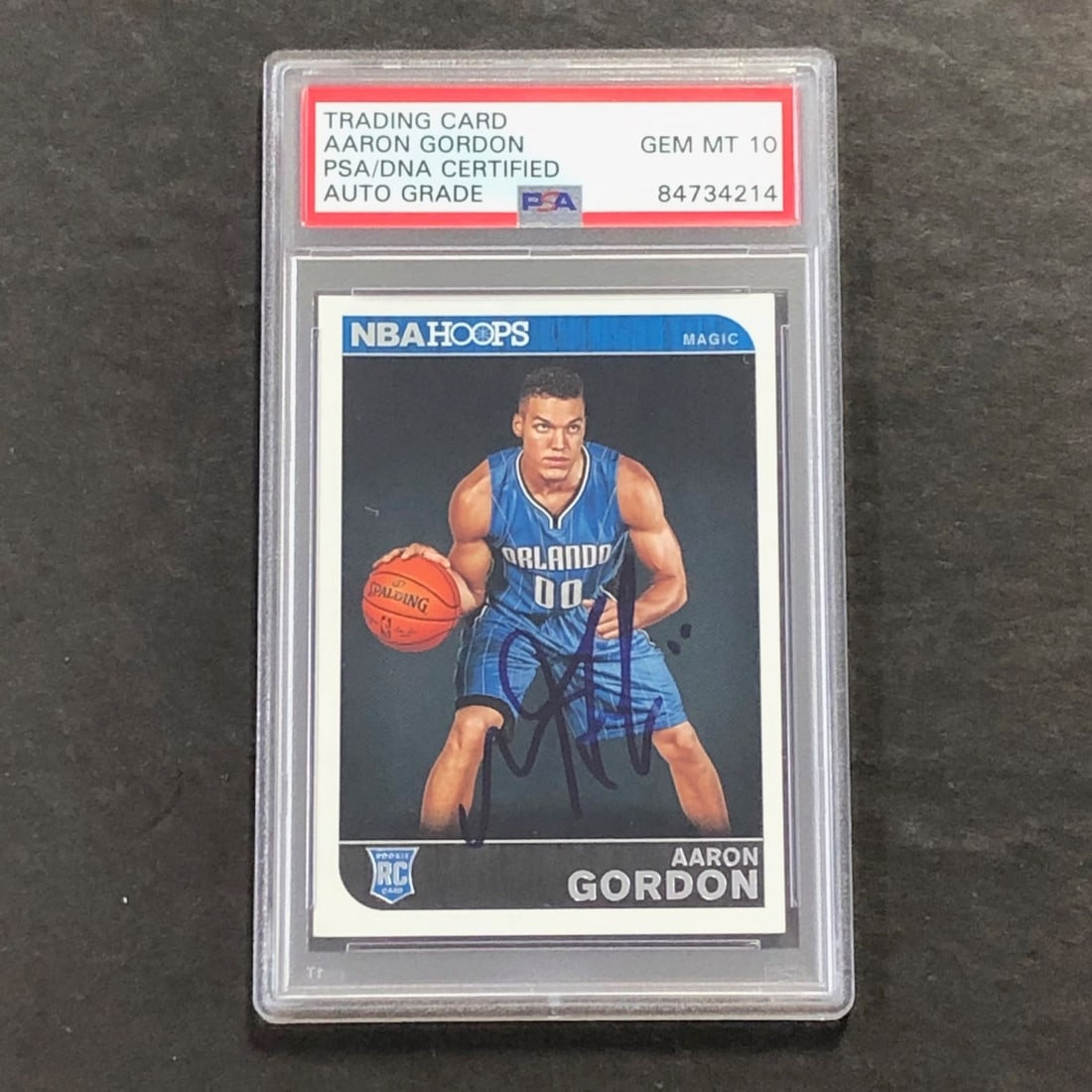 Aaron Gordon Rookie NBA Hoops Card PSA Authenticated Autograph Magic (1 of 2)