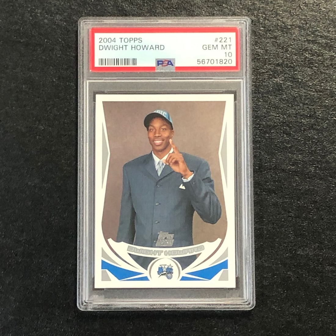 2004 Topps Dwight Howard PSA 10 GEM-MT Basketball Card: 2004 Topps Dwight Howard PSA 10 GEM-MT Basketball Card This listing features a 2004 Topps #221 Dwight Howard basketball card, graded PSA 10 GEM-MT, ensuring its exceptional quality and condition. This