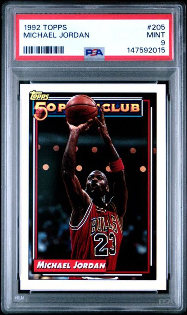 PSA 9 1992 Topps Michael Jordan #205 NBA Card (1 of 2)