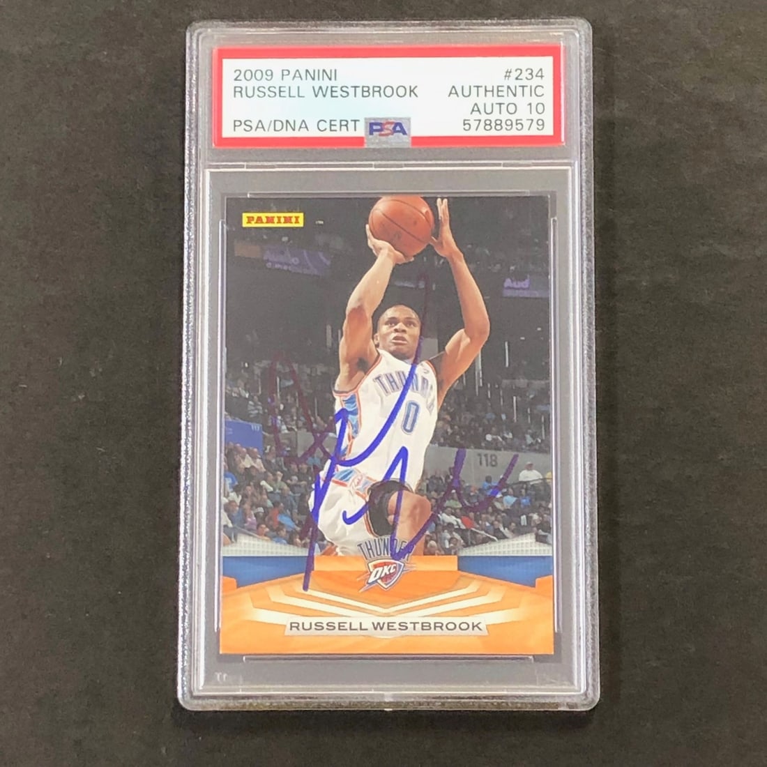 2009-10 Panini #234 Russell Westbrook Signed Card PSA/DNA OKC Thunder (1 of 2)