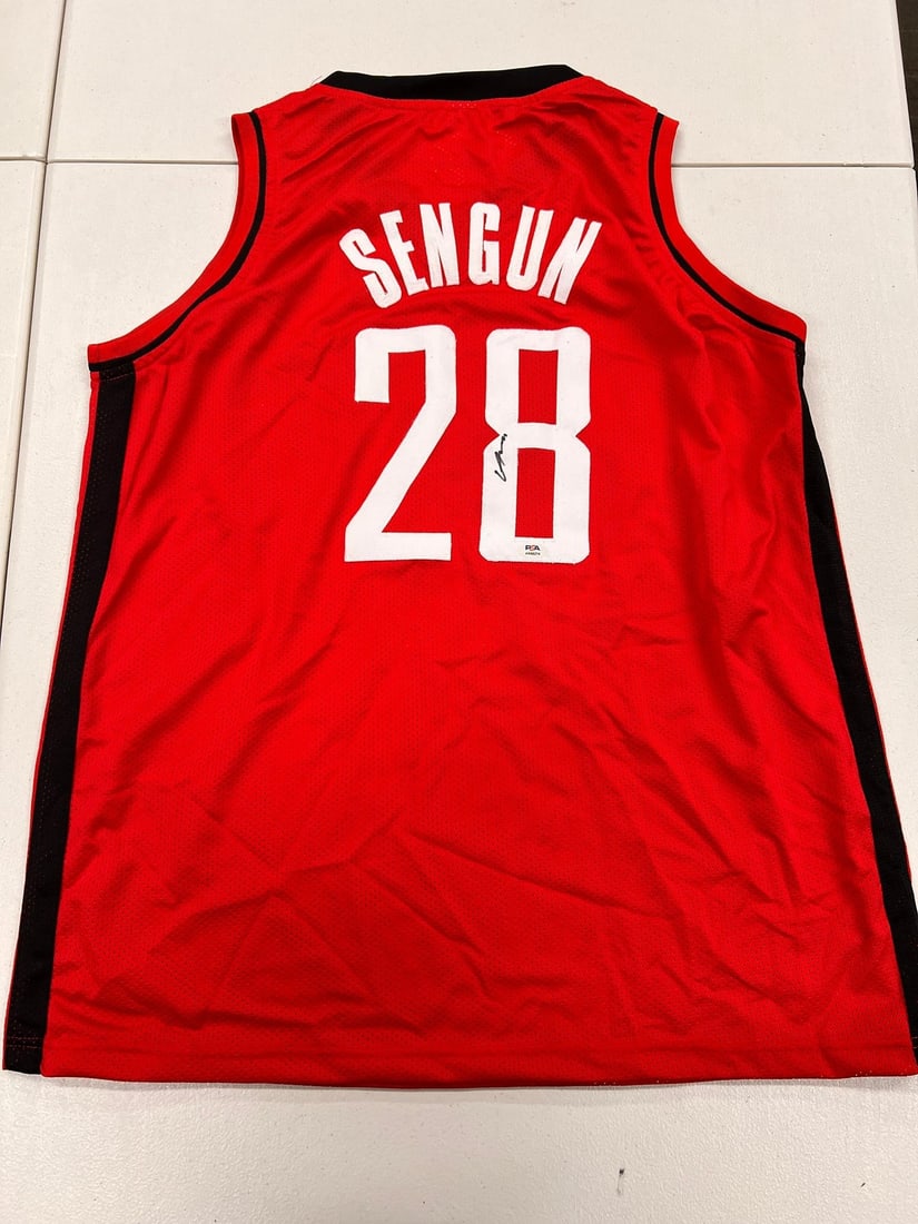 Alperen Segun Autographed Houston Rockets Jersey PSA/DNA Certified: Alperen Segun Autographed Houston Rockets Jersey PSA/DNA Certified This authentic stitched jersey is signed by Alperen Segun of the Houston Rockets, making it a must-have for any basketball fan or col