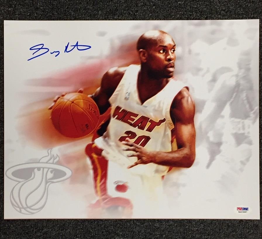 Gary Payton Signed 11x14 Miami Heat Photo PSA/DNA COA (1 of 2)