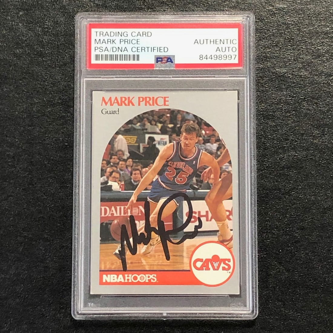 Mark Price Autographed 1990 NBA Hoops 79 PSA Encapsulated Cavaliers Card (1 of 2)