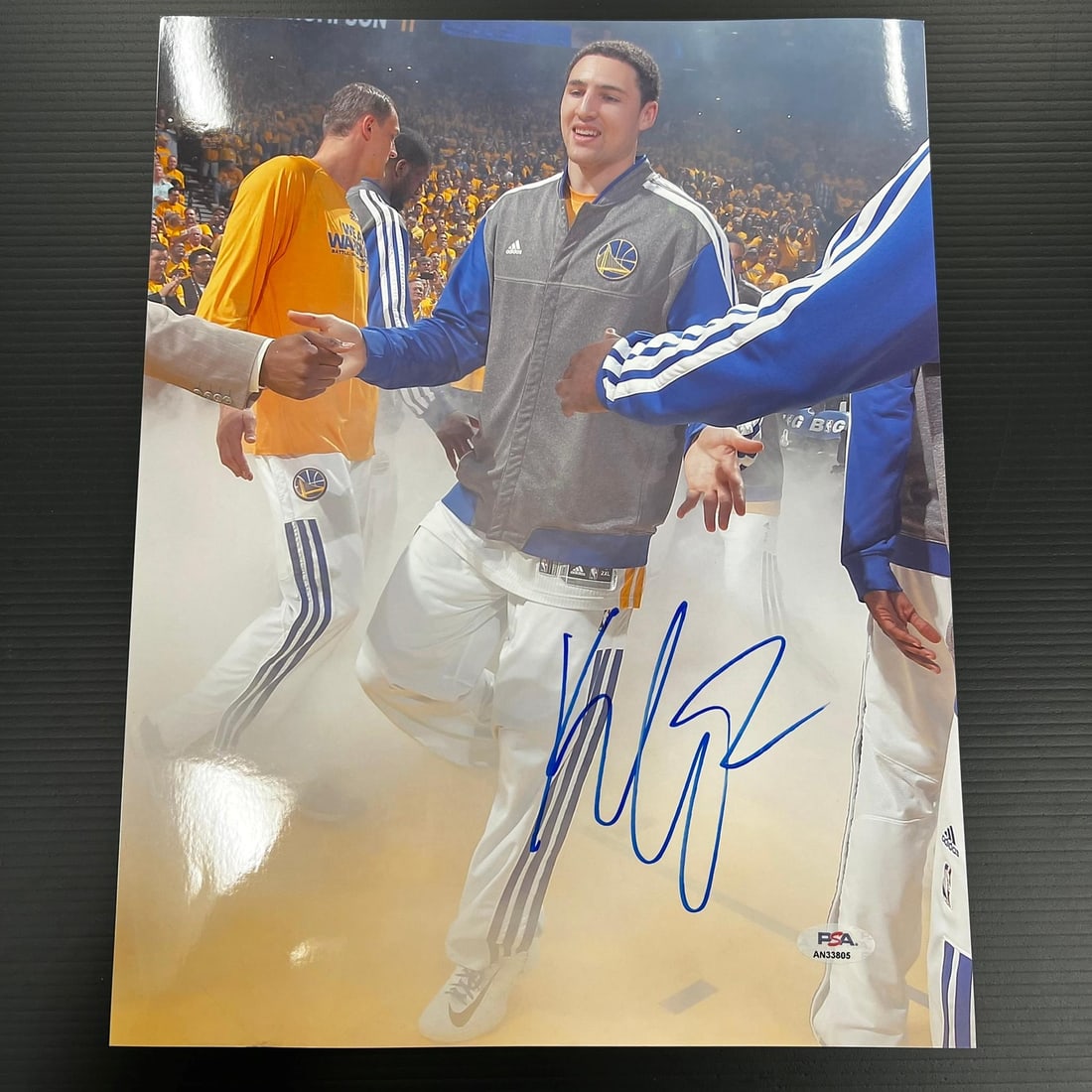 PSA DNA authenticated Klay Thompson 11x14 Warriors signed photo: PSA DNA authenticated Klay Thompson 11x14 Warriors signed photo This is a professionally printed 11x14 photograph featuring Klay Thompson of the Golden State Warriors. The photo has been personally si
