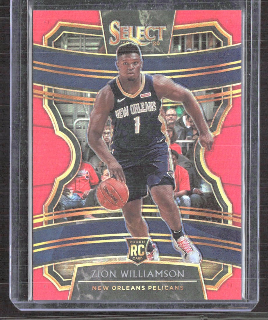 Zion Williamson 2019-20 Panini Select Red Prizms RC #1 94/199: Zion Williamson 2019-20 Panini Select Red Prizms RC #1 94/199 This is a 2019-20 Panini Select Red Prizms basketball card featuring Zion Williamson, a standout player for the New Orleans Pelicans in th