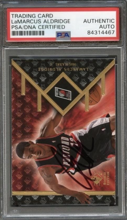 2007-08 Upper Deck SP Rookie #56 LaMarcus Aldridge Signed Auto PSA/DNA (1 of 2)