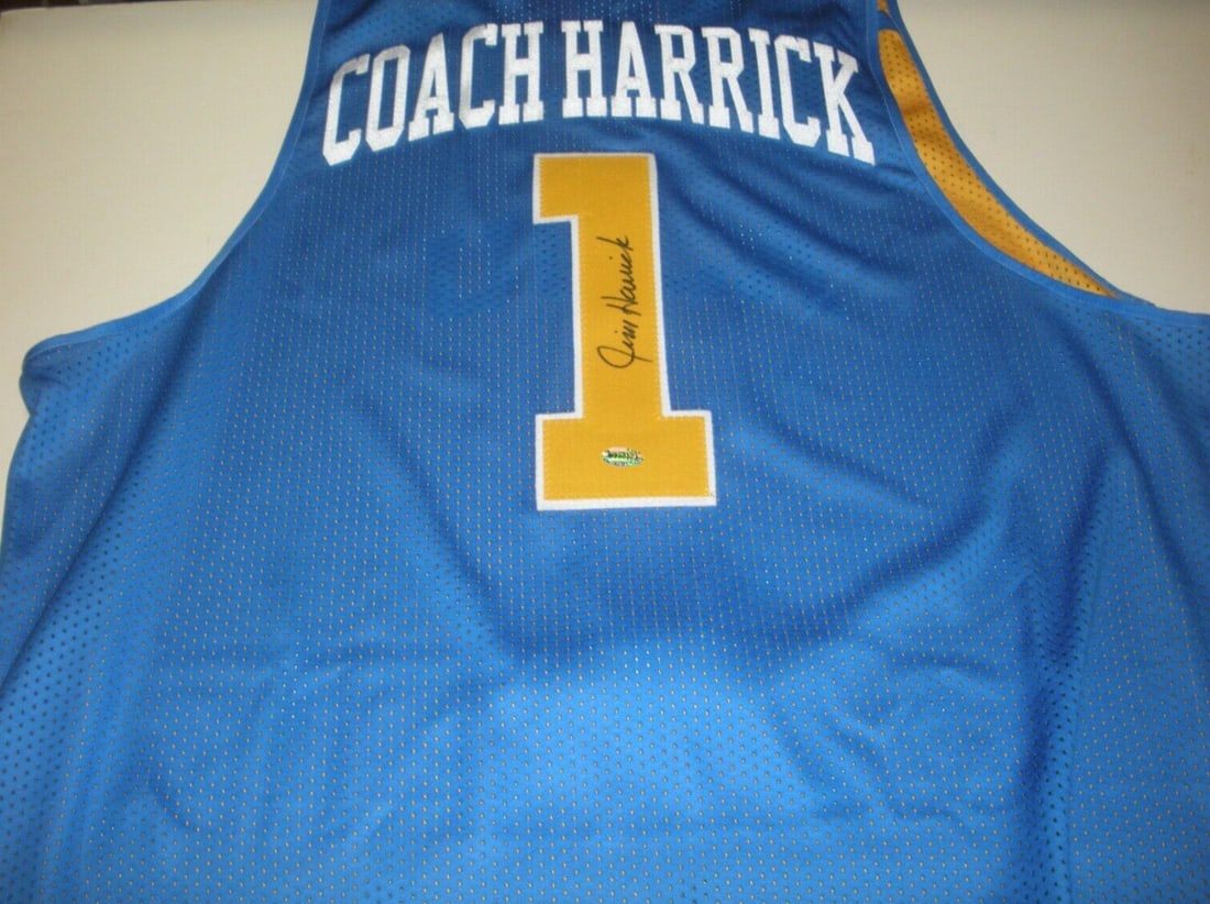 Under Armour UCLA Bruins Jersey Signed by Jim Harrick with COA: Under Armour UCLA Bruins Jersey Signed by Jim Harrick with COA This official licensed Under Armour jersey is signed by Jim Harrick and commemorates the UCLA Bruins' championship. The jersey is an orig