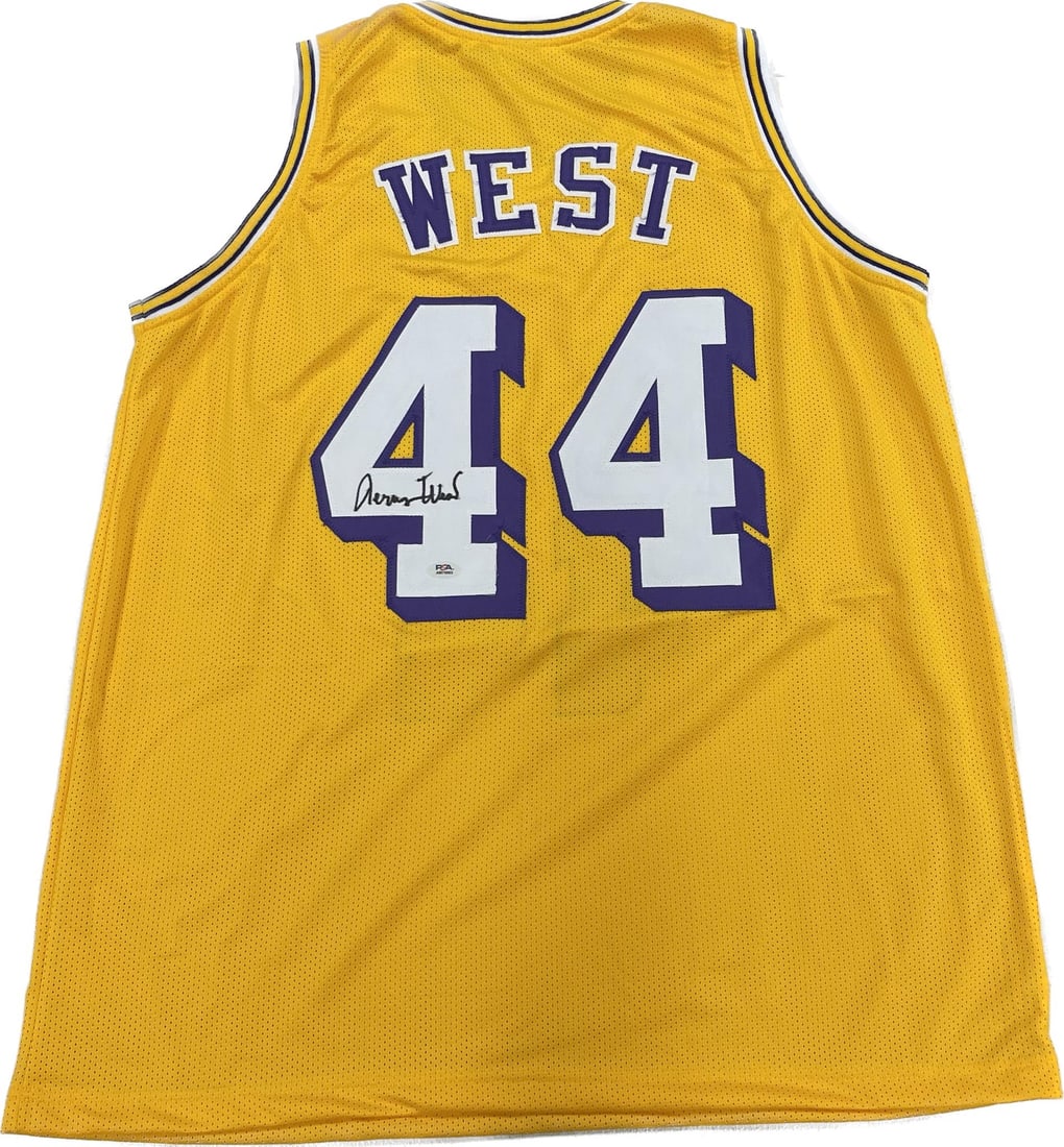 Jerry West Autographed Jersey PSA/DNA Los Angeles Lakers Memorabilia: Jerry West Autographed Jersey PSA/DNA Los Angeles Lakers Memorabilia This authentic Los Angeles Lakers jersey features the signature of basketball legend Jerry West, a must-have for any sports memorab