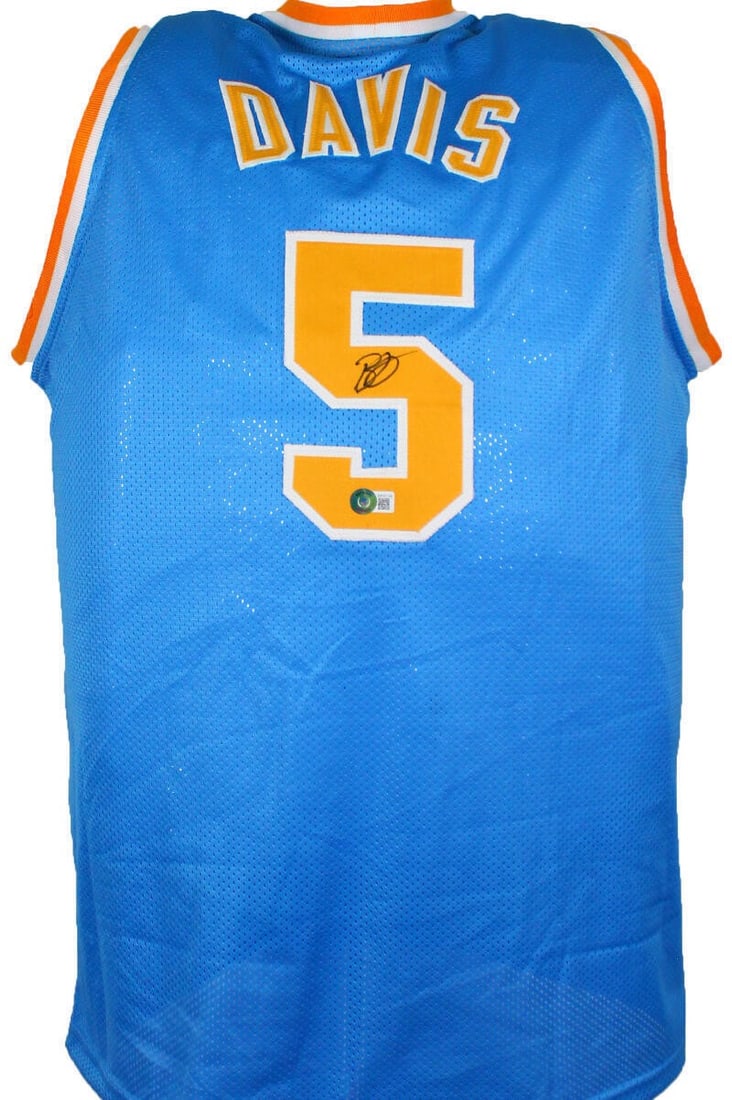 Baron Davis UCLA Autographed Blue Basketball Jersey Beckett Hologram: Baron Davis UCLA Autographed Blue Basketball Jersey Beckett Hologram This blue college-style basketball jersey is autographed by Baron Davis and represents his time with the UCLA basketball team. The 