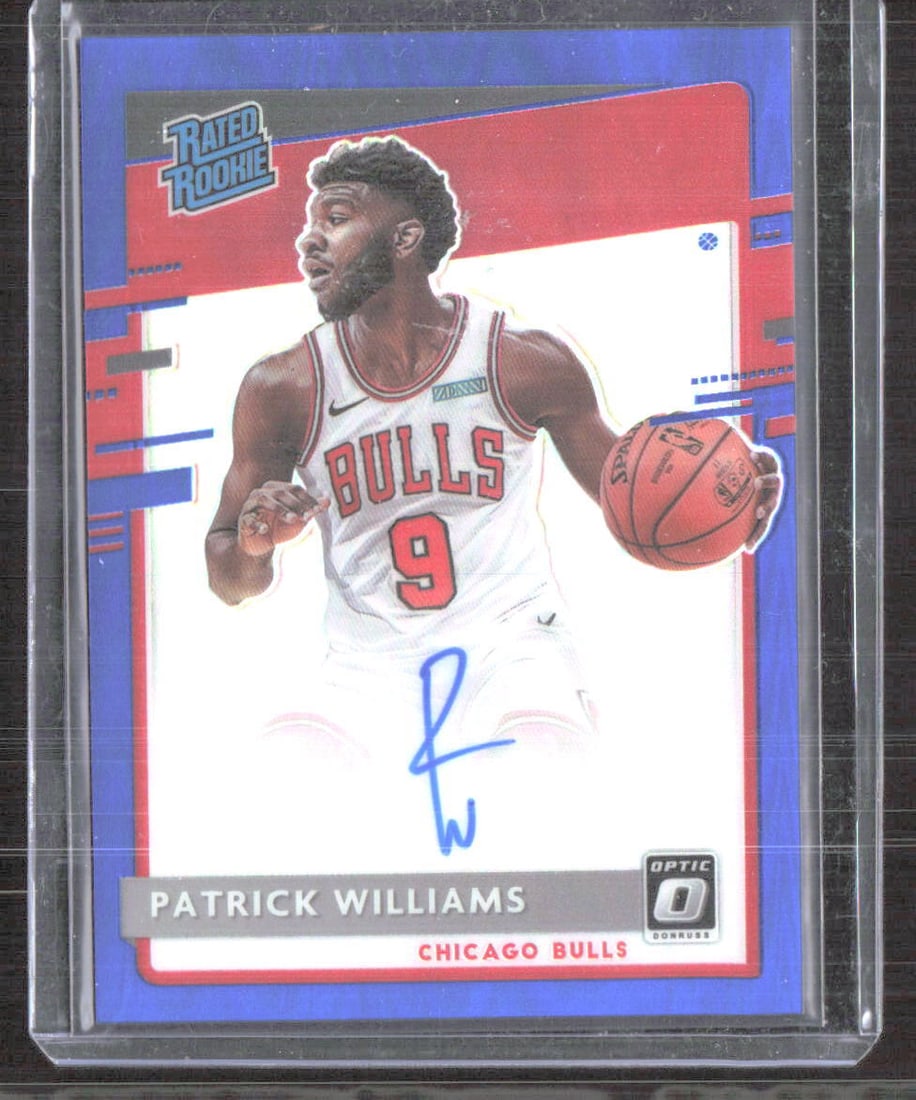 Patrick Williams 2020-21 Donruss Optic Blue Auto RC #154 34/49 (1 of 2)