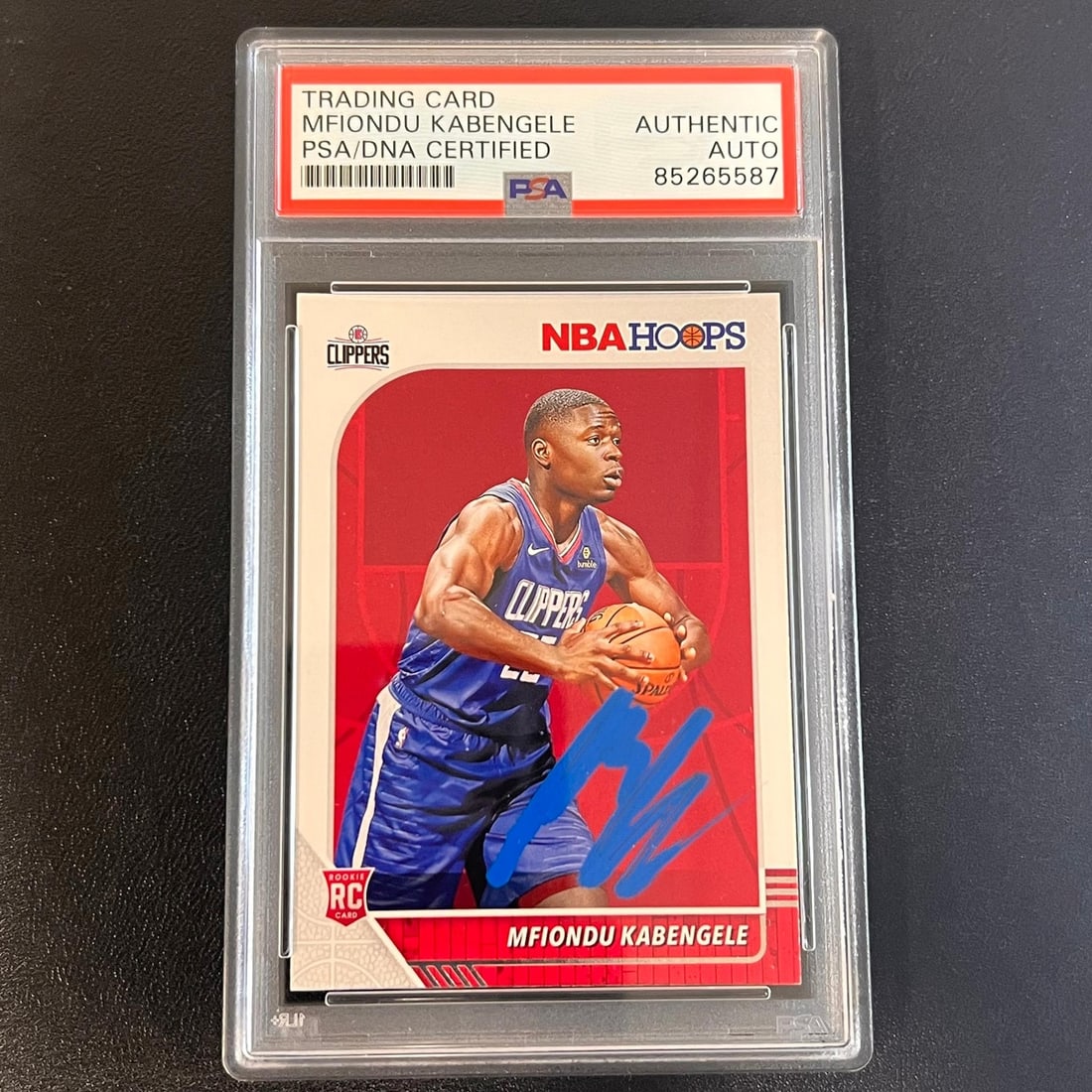 PSA Slabbed Mfiondu Kabengele Signed Panini Hoops #222 Clippers Card (1 of 2)