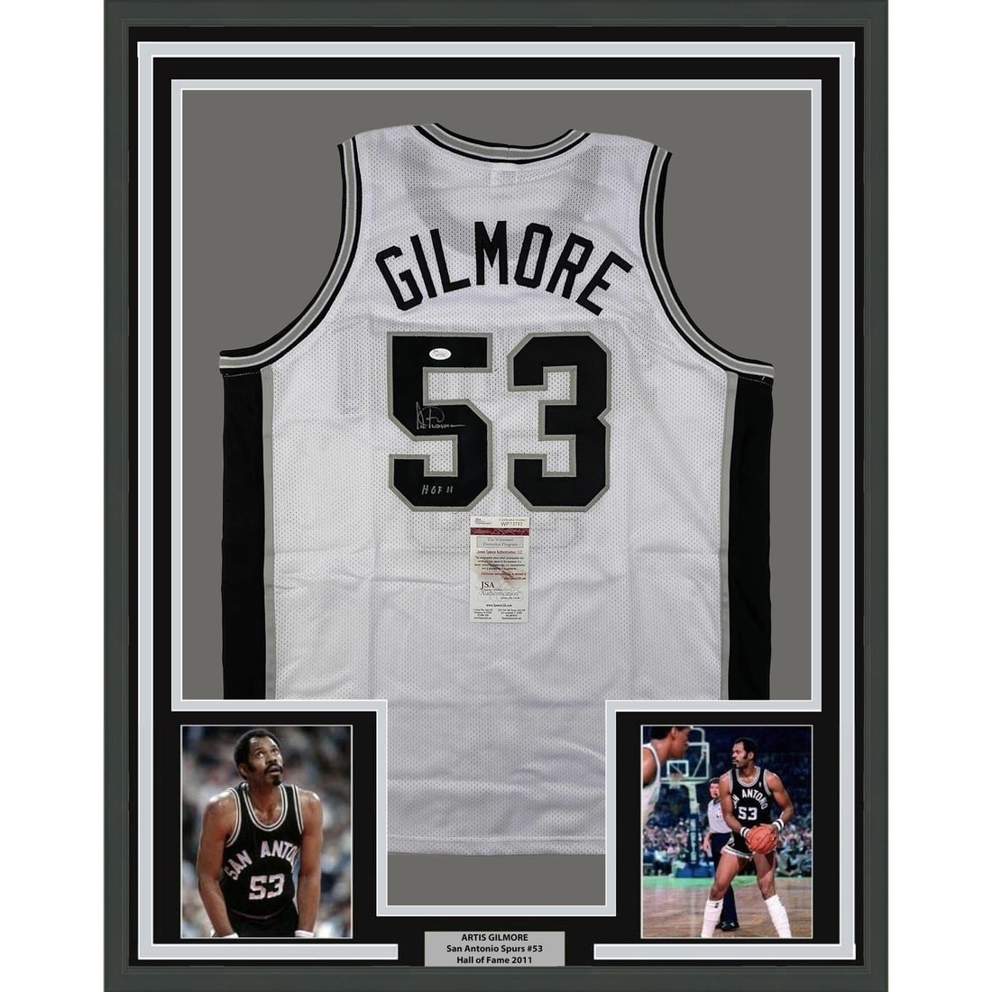 Artis Gilmore Signed San Antonio Spurs Framed Jersey Display With JSA Authentication (1 of 2)