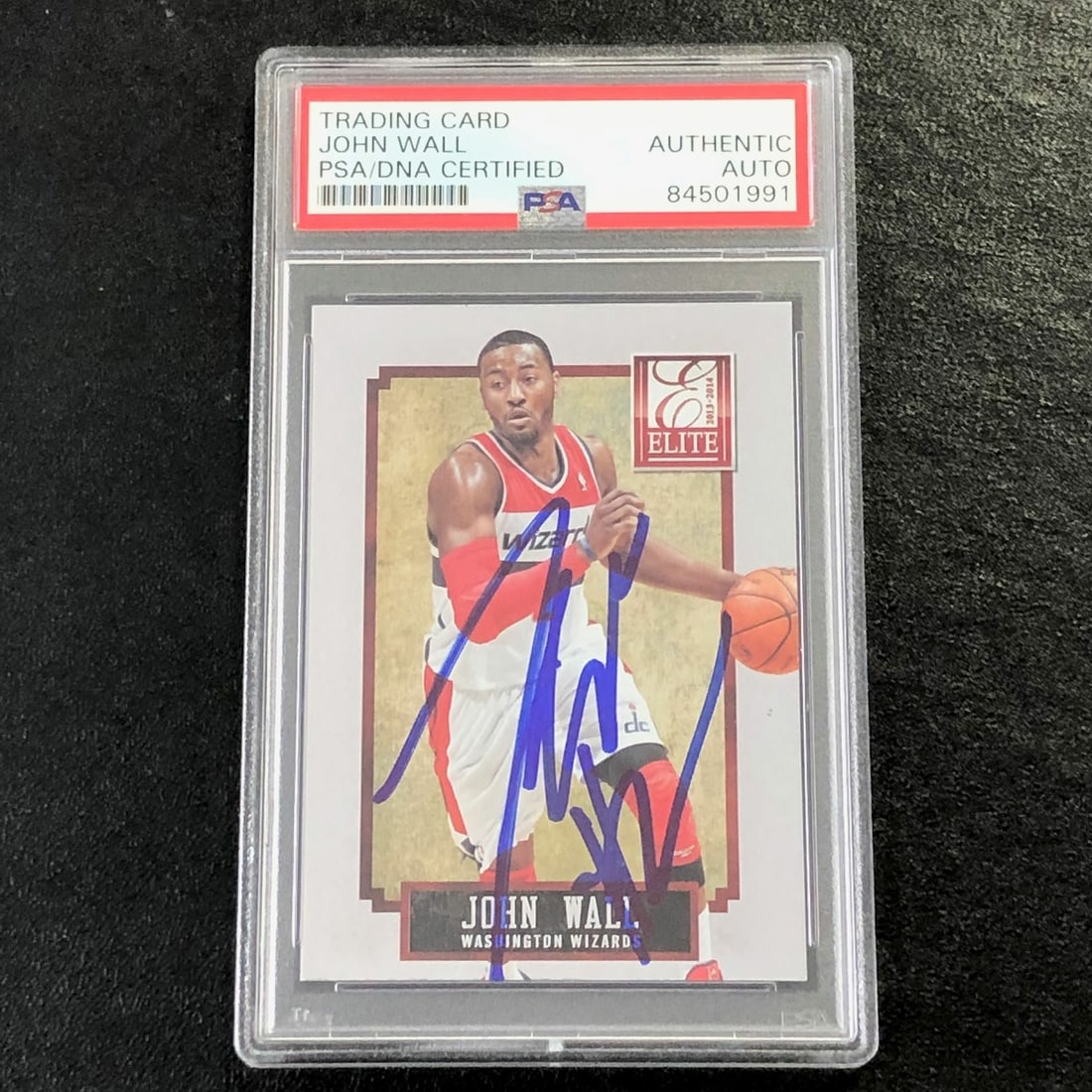 John Wall Autographed 2013-14 Panini Elite Basketball PSA Authenticated Card (1 of 2)