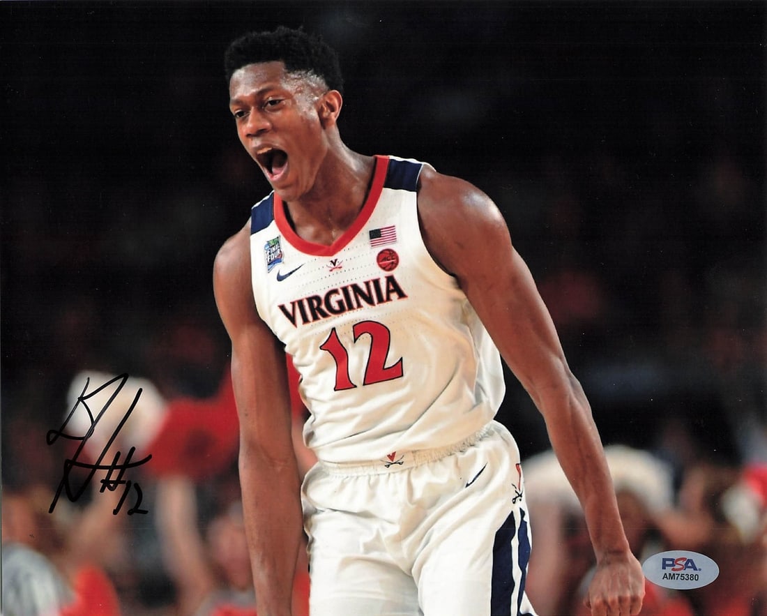 Deandre Hunter Autographed 8x10 Photo PSA/DNA Virginia Basketball (1 of 1)