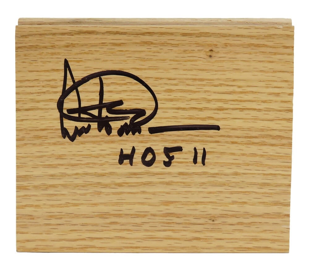 Artis Gilmore Signed 5x6 Floor Piece HOF 11 with COA: Artis Gilmore Signed 5x6 Floor Piece HOF 11 with COA This unique 5x6 floor piece is signed by basketball legend Artis Gilmore, featuring the inscription 'HOF 11'. Celebrated for his contributions to t