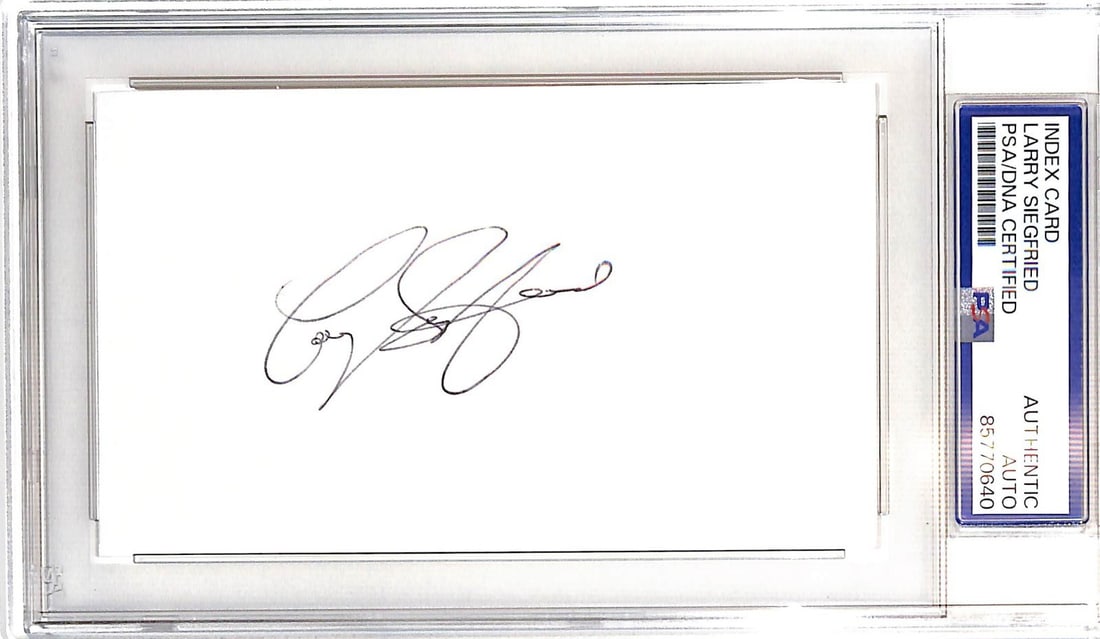 Boston Celtics Larry Siegfried Signed Index Card PSA Authenticated (1 of 2)