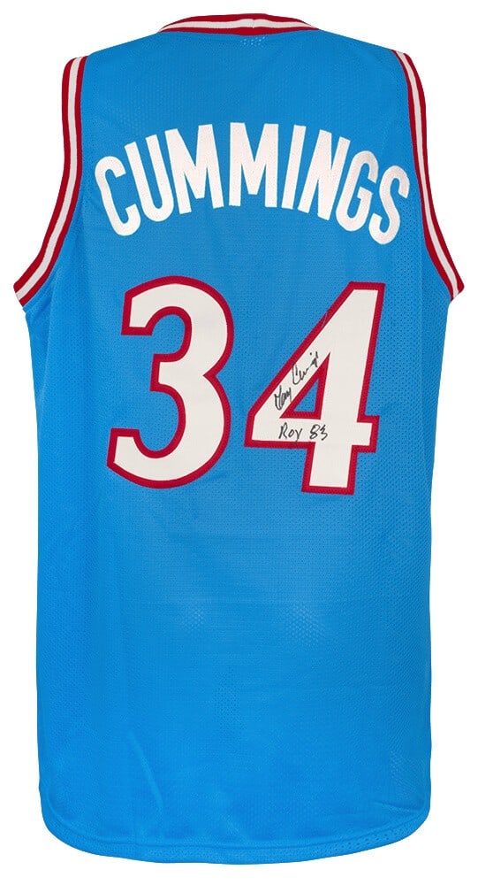 Terry Cummings Signed Blue Jersey 83 ROY Los Angeles Clippers COA (1 of 3)