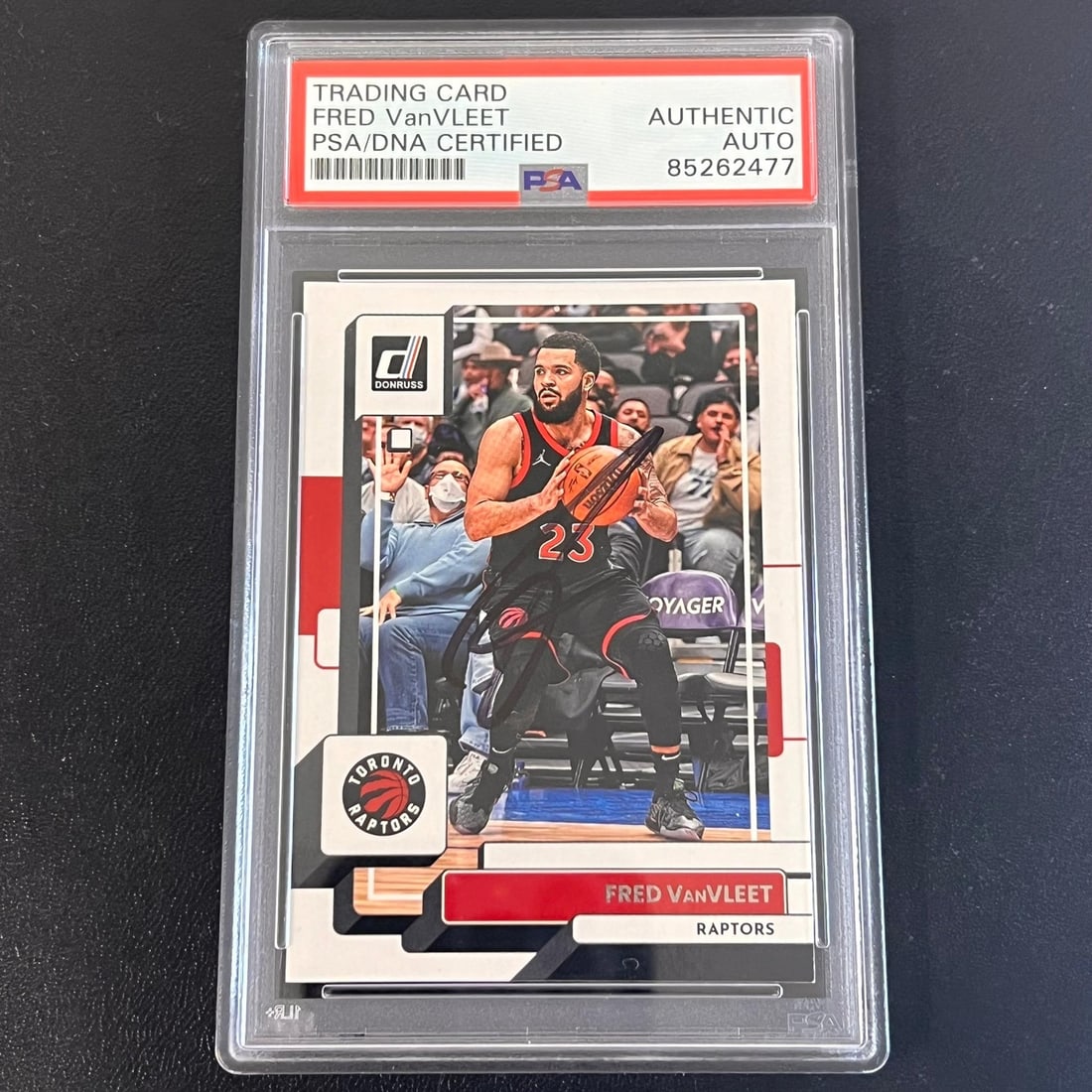 2022-23 PANINI Donruss Fred VanVleet Signed Card PSA/DNA Authenticated Raptors (1 of 2)
