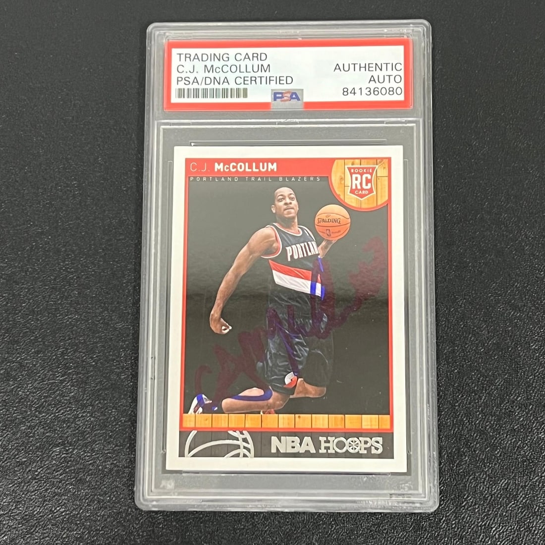 2013-14 NBA Hoop C.J. McCollum Signed Rookie Card PSA/DNA Slabbed (1 of 2)
