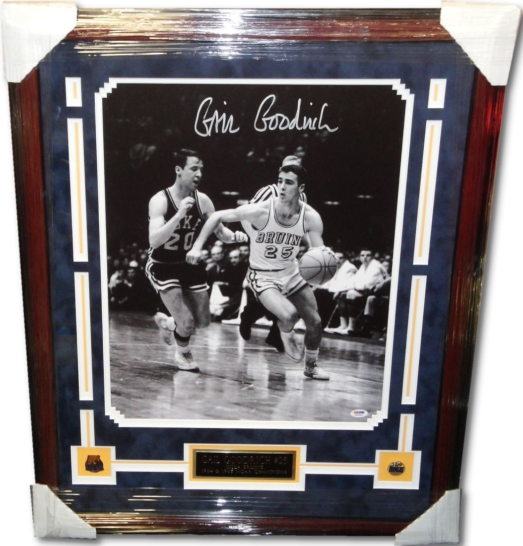 Custom Framed 16x20 Gail Goodrich Lakers Photo Signed PSA DNA (1 of 2)