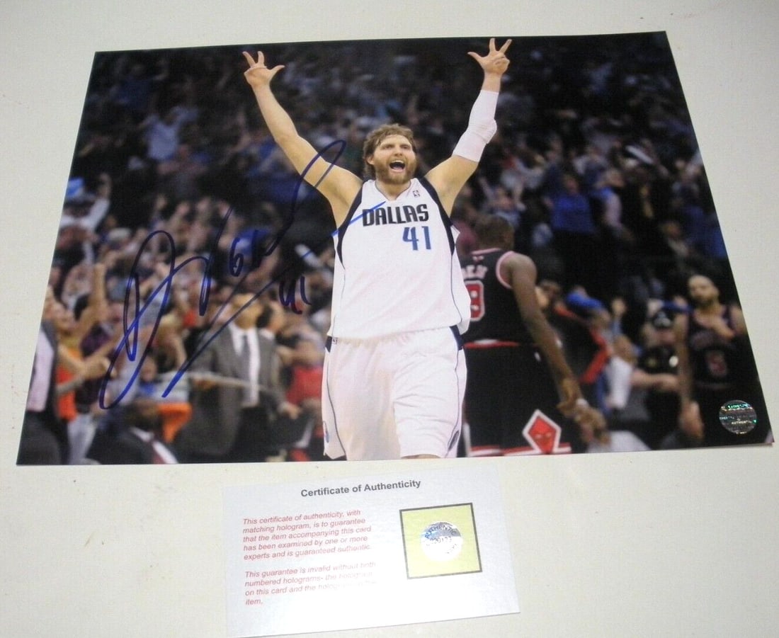 Autographed 8x10 Dirk Nowitzki Photo Dallas Mavericks COA Included (1 of 1)