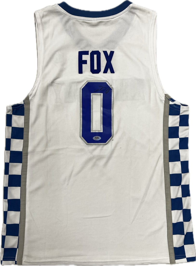 De'Aaron Fox Autographed Jersey BAS Authenticated Kentucky Wildcats (1 of 2)
