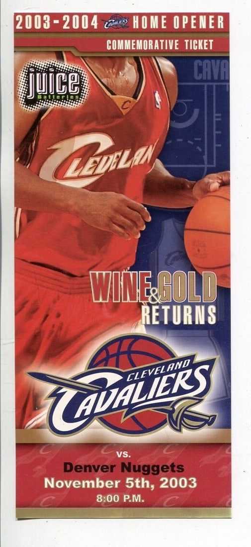 2003 LeBron James 1st NBA Home Game Ticket Stub Vintage (1 of 3)
