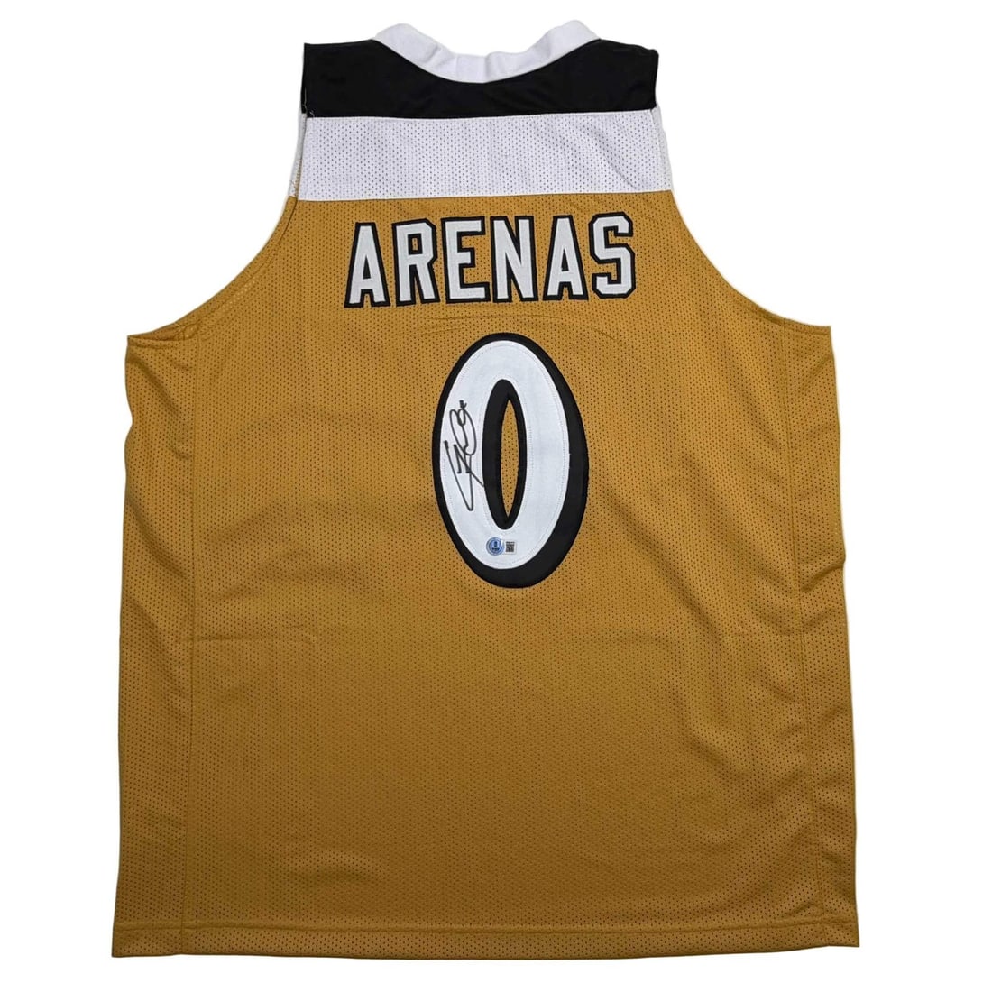 Gilbert Arenas Autographed Washington Wizards Custom Gold Jersey Beckett COA (1 of 4)