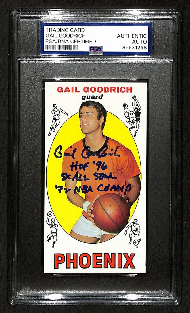Gail Goodrich HOF Signed 1969-70 TOPPS Rookie Card #2 PSA/DNA (1 of 2)