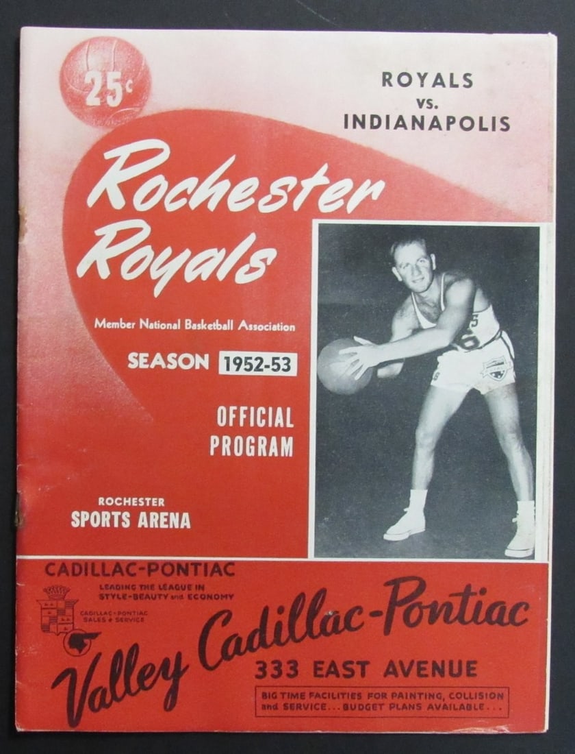 Basketball Program 1952-53 Rochester Royals Versus Indianapolis Olympians Original: Basketball Program 1952-53 Rochester Royals Versus Indianapolis Olympians Original Offered is an original 1952-53 NBA program featuring the match between the Rochester Royals and the Indianapolis Olym