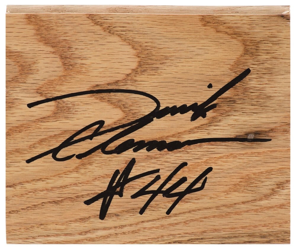Derrick Coleman Signed 5x6 Floor Piece Brooklyn Nets COA (1 of 1)