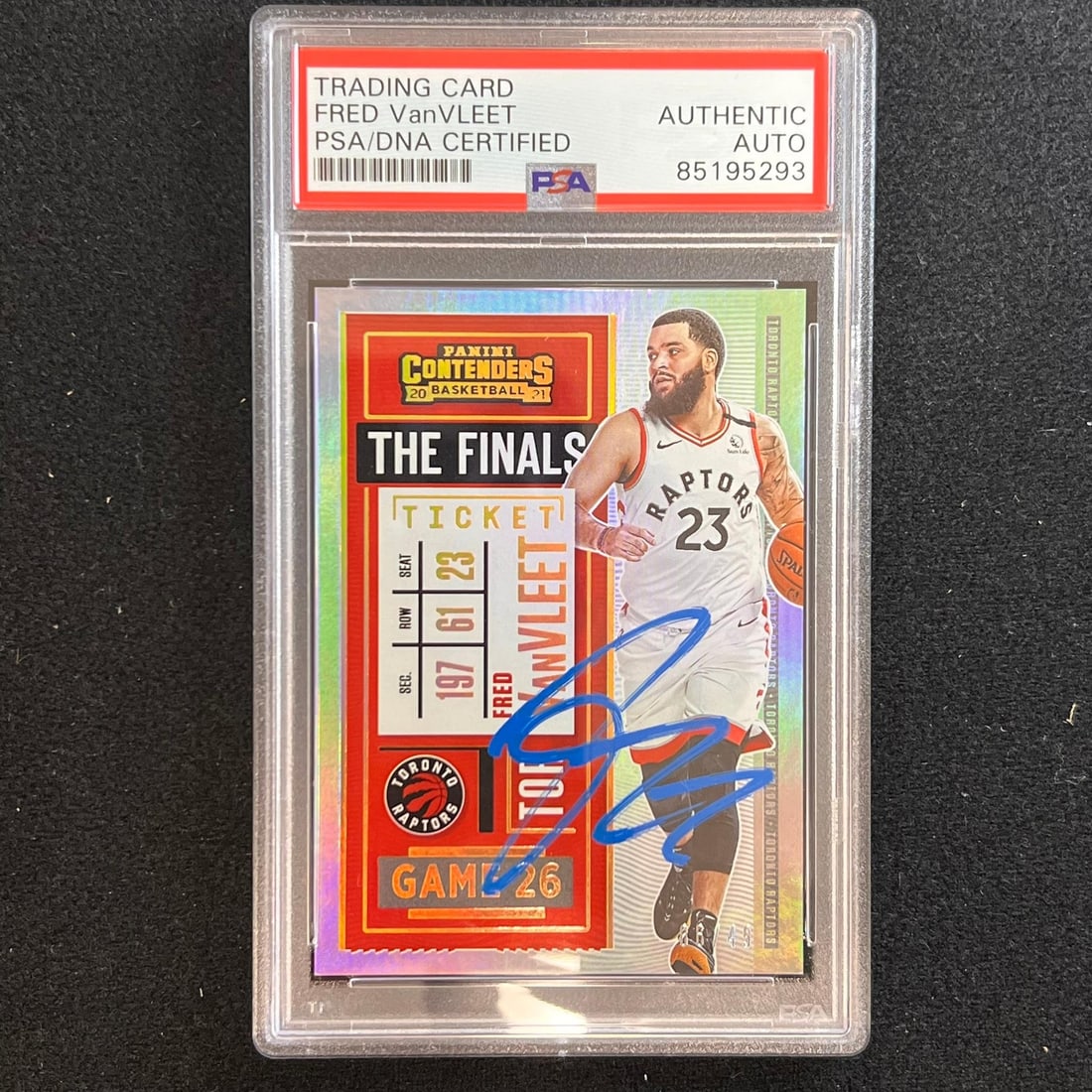 PSA Slabbed Fred VanVleet Autographed Panini Contenders #90 Raptors Card (1 of 2)