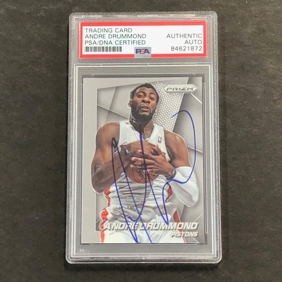 2014-15 Panini Prizm #67 Andre Drummond Signed Card PSA/DNA Slabbed (1 of 2)