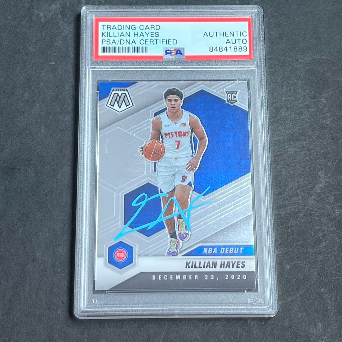 2020-21 Panini Mosaic #270 Killian Hayes Autographed Card PSA Slabbed (1 of 2)