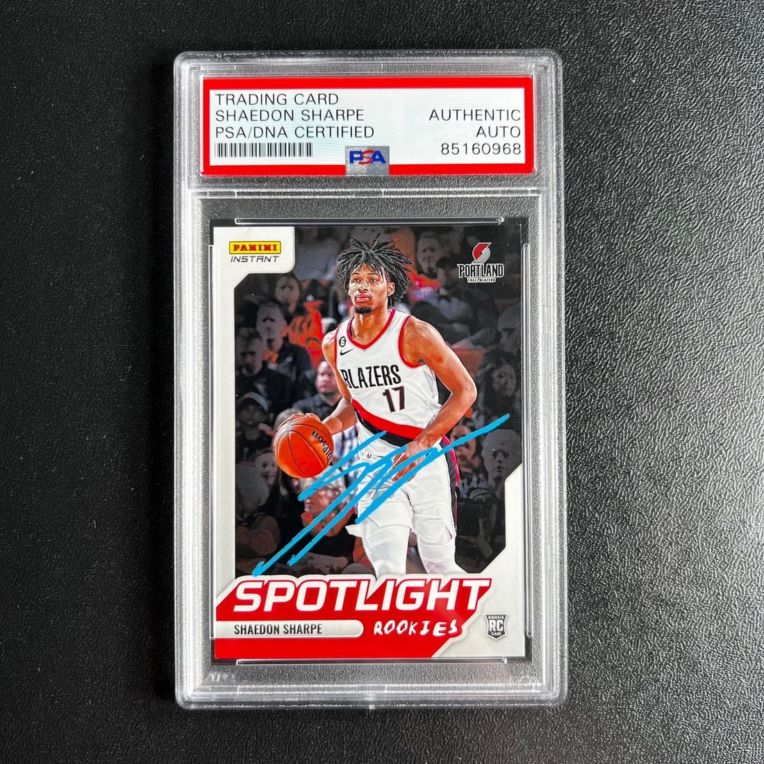 2022-23 Panini Instant #RS-7 Shaedon Sharpe Signed Card 1/965 PSA Authenticated (1 of 2)
