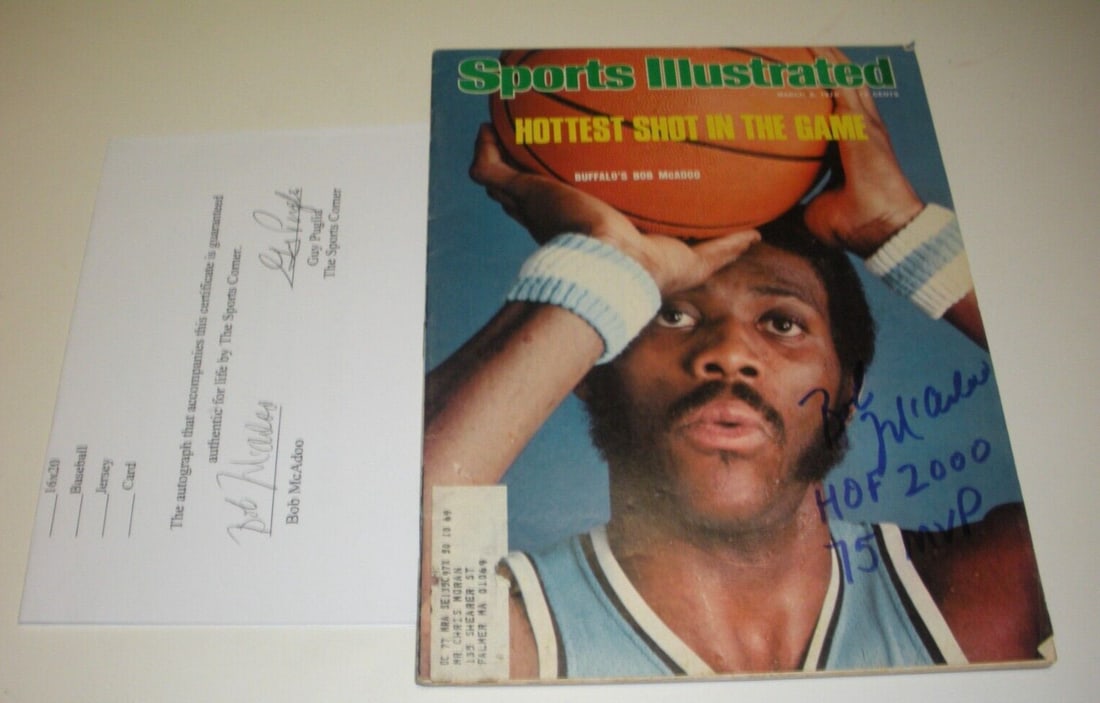 Signed Sports Illustrated Magazine Bob McAdoo Buffalo Braves With COA (1 of 1)
