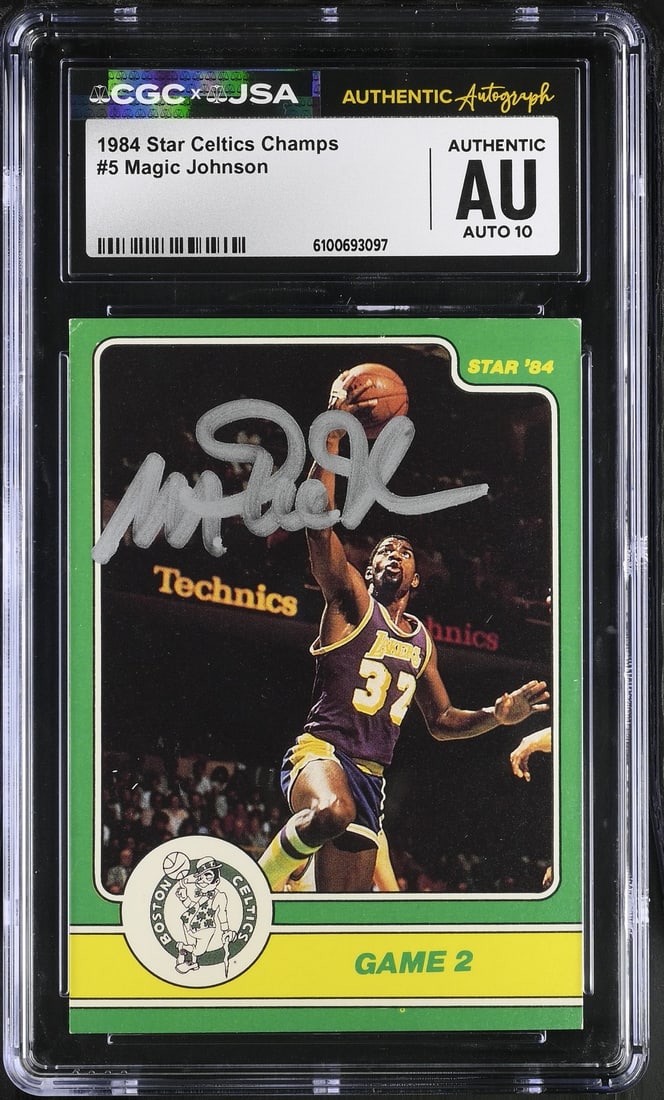 1984 Star Magic Johnson autograph card CGC JSA (1 of 2)