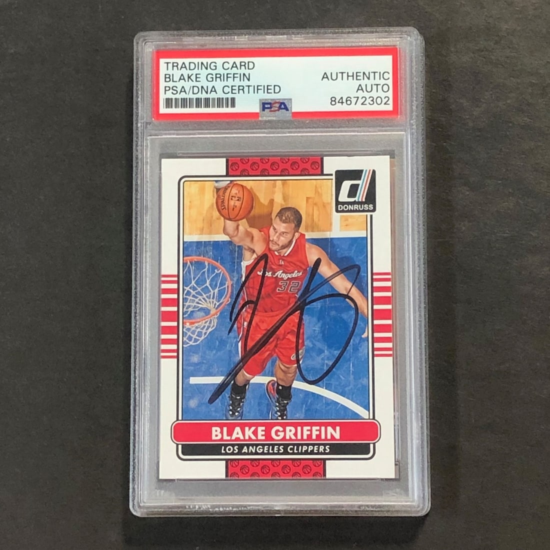 2014-15 Panini Donruss #167 Blake Griffin Autographed Card PSA Authenticated (1 of 2)