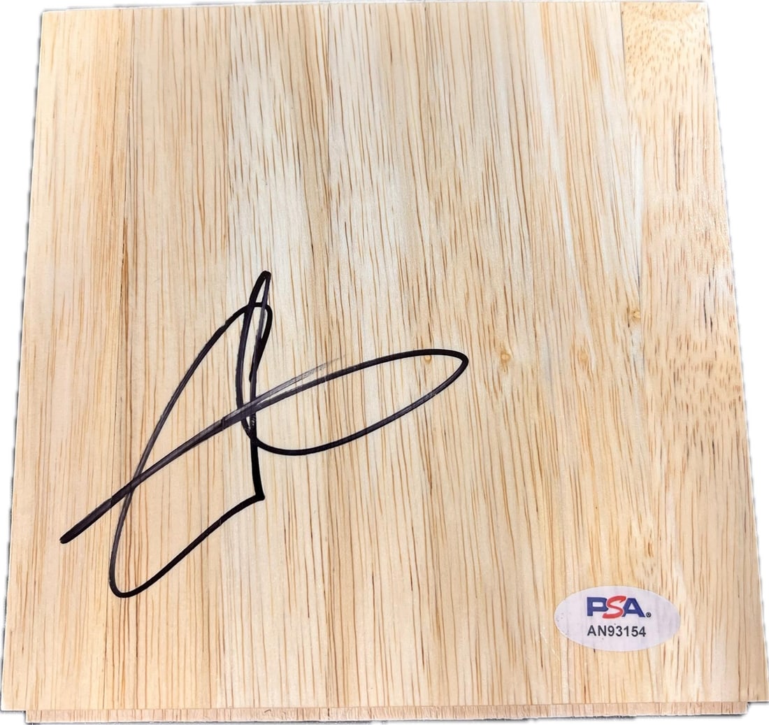 PSA DNA Carmelo Anthony autographed basketball floorboard (1 of 2)