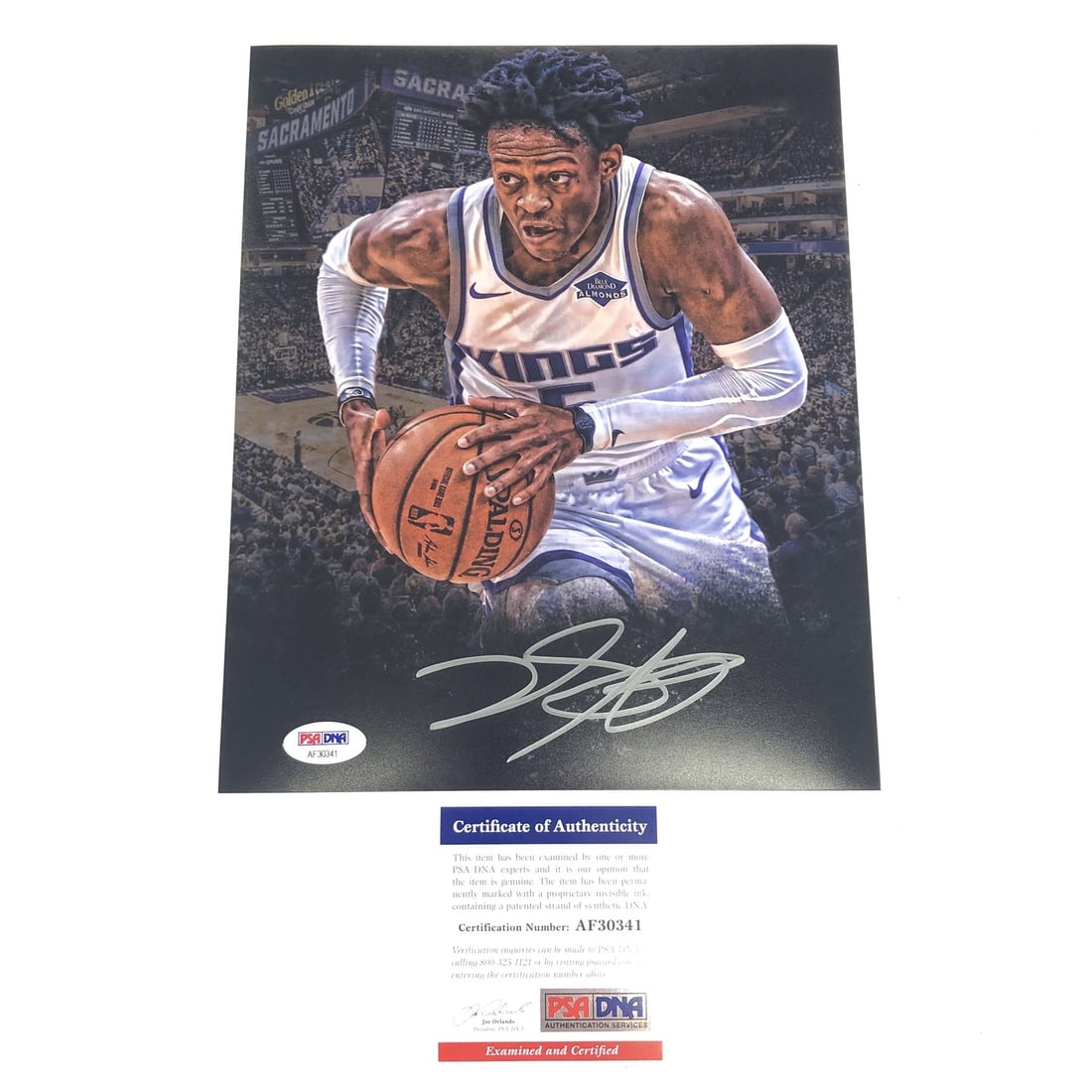 De'Aaron Fox Autographed 8x10 Photo PSA/DNA Sacramento Kings (1 of 3)