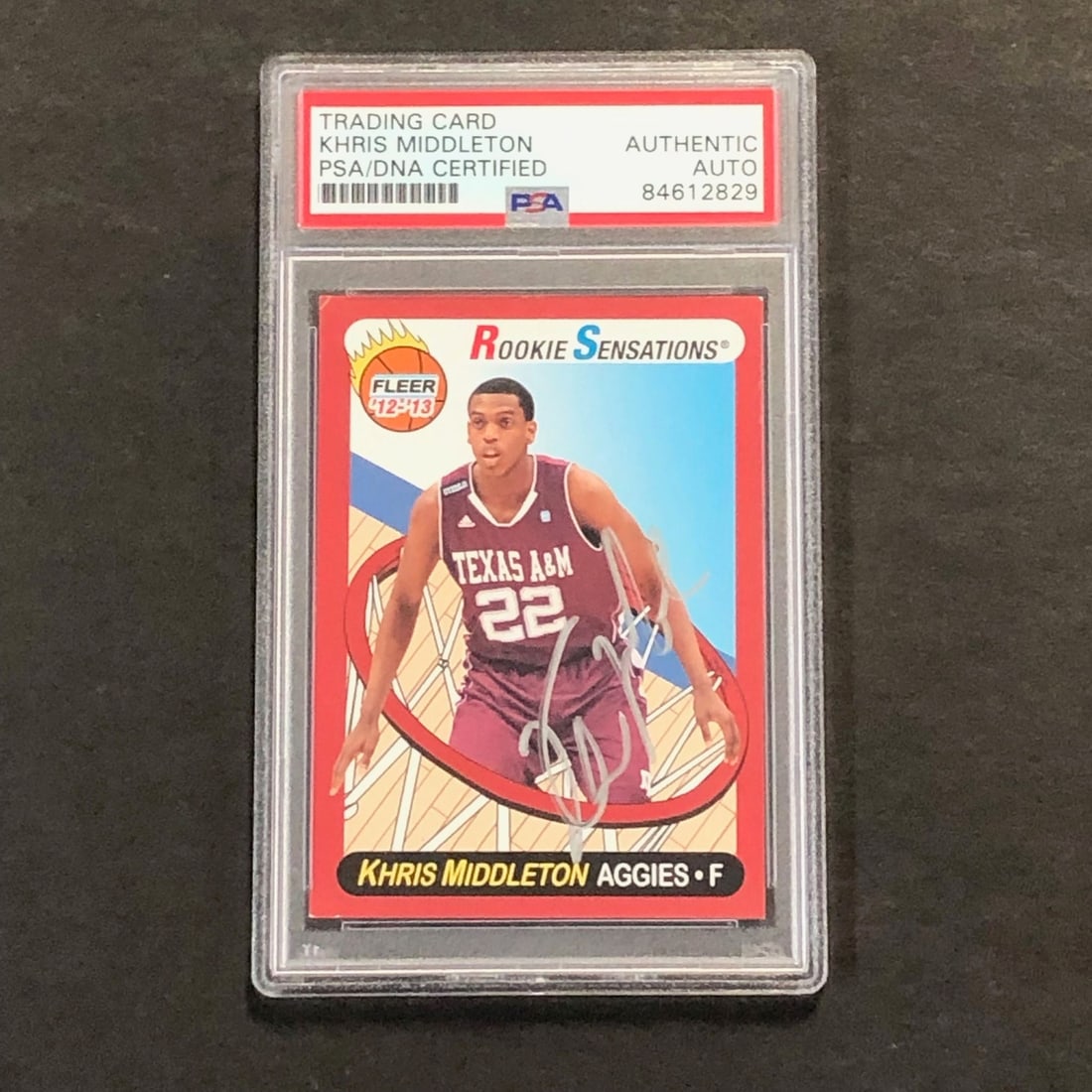 Khris Middleton Signed 2012-13 Fleer Retro #65 Card PSA/DNA Authenticated: Khris Middleton Signed 2012-13 Fleer Retro #65 Card PSA/DNA Authenticated This listing features a 2012-13 Fleer Retro #65 card signed by Khris Middleton of the Milwaukee Bucks. The autograph has been 